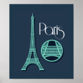 Paris Aquamarin Poster (Vorne)