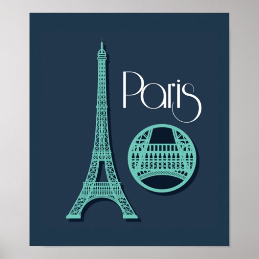 Paris Aquamarin Poster (Vorne)