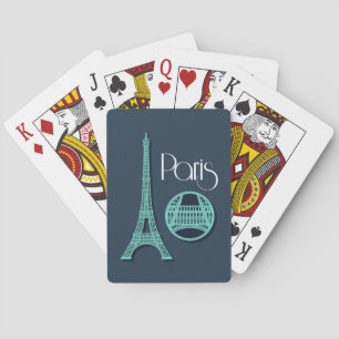 Paris aquamarin spielkarten