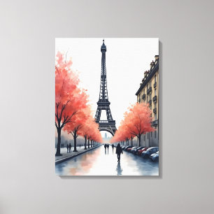 Paris-Aquarell-Kunst Leinwanddruck