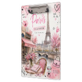 Paris Aquarell Rosa Klemmbrett (Links)