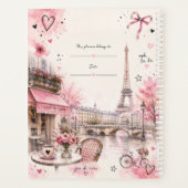 Paris-Aquarell-Rosa-Monatsplaner Planer (Rückseite)