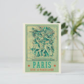 Paris Arc de Triomphe Illustration Frankreich Postkarte (Stehend Vorderseite)