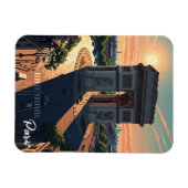 Paris Arc de Triomphe Postcard Magnet (Horizontal)