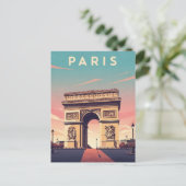 Paris Arc de Triomphe Postcard Postkarte (Stehend Vorderseite)