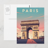 Paris Arc de Triomphe Postcard Postkarte (Vorne/Hinten)