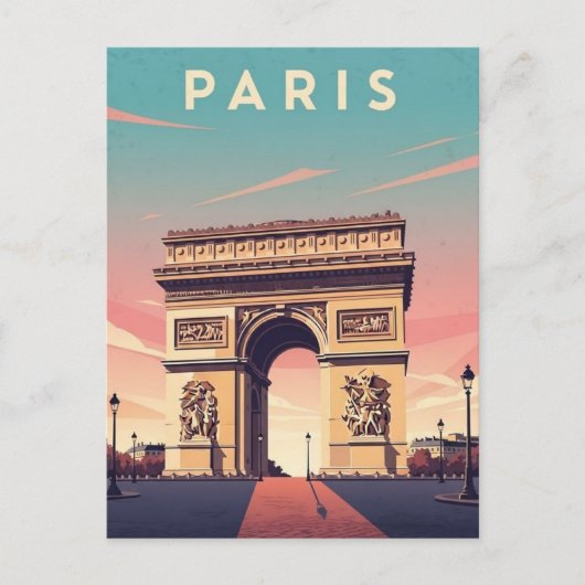 Paris Arc de Triomphe Postcard Postkarte (Vorderseite)