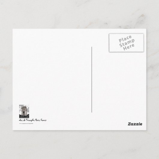 Paris Arc de Triomphe Postkarte (Rückseite)