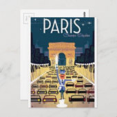 Paris Arc de Triomphe Postkarte (Vorne/Hinten)
