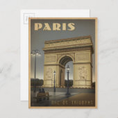 Paris - Arc De Triomphe Postkarte (Vorne/Hinten)