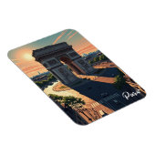 Paris Arc de Triomphe Postkarte Magnet (Rechte Seite)