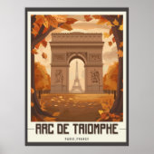 Paris Arc de Triomphe Vintag Poster (Vorne)