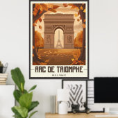 Paris Arc de Triomphe Vintage Poster (Heimbüro)