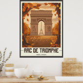 Paris Arc de Triomphe Vintage Poster (Küche)