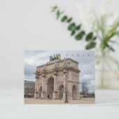 Paris Arc du Carrousel-Blick Postkarte (Stehend Vorderseite)