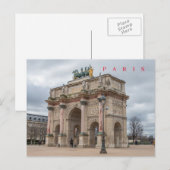 Paris Arc du Carrousel-Blick Postkarte (Vorne/Hinten)