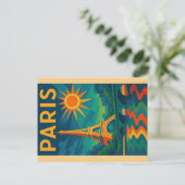 Paris Art Deco Postkarte (Stehend Vorderseite)