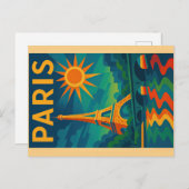 Paris Art Deco Postkarte (Vorne/Hinten)