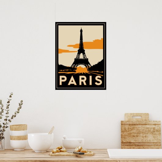 Paris Art Deko Retroposter (Küche)