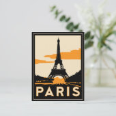 Paris Art Deko Retroposter Postkarte (Stehend Vorderseite)