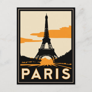 Paris Art Deko Retroposter Postkarte
