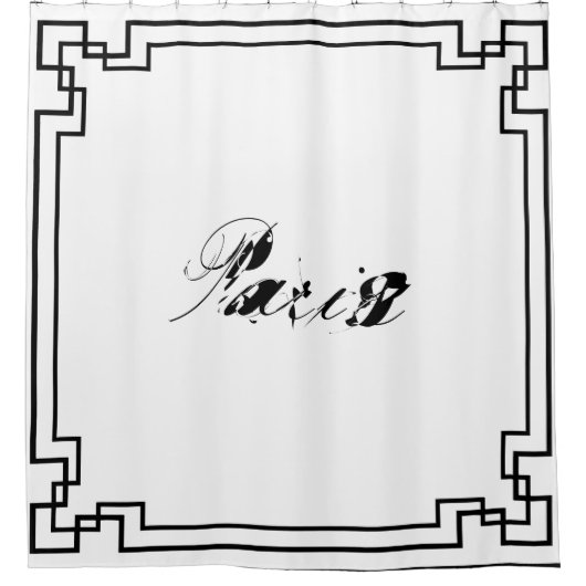 Paris Art Nouveau Art Deco Jugendstil Duschvorhang (Vorderseite)