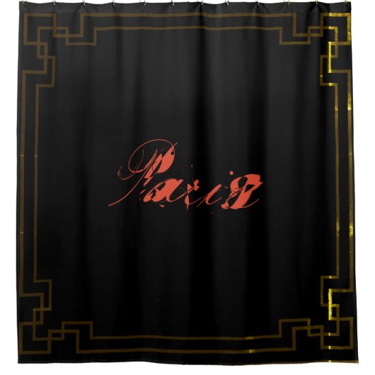 Paris Art Nouveau Art Deco Jugendstil Duschvorhang (Vorderseite)