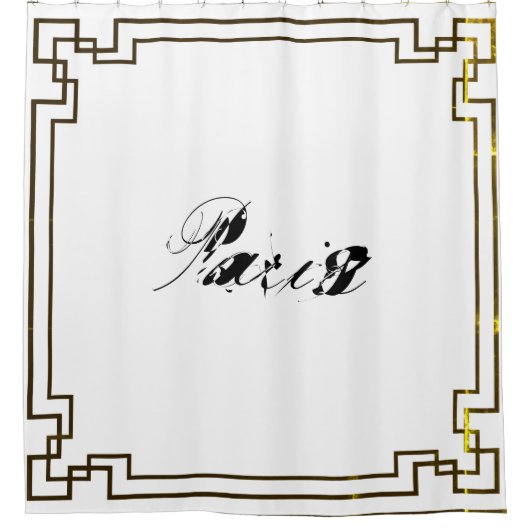 Paris Art Nouveau Art Deco Jugendstil Duschvorhang (Vorderseite)