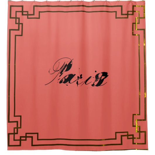 Paris Art Nouveau Art Deco Jugendstil Duschvorhang (Vorderseite)