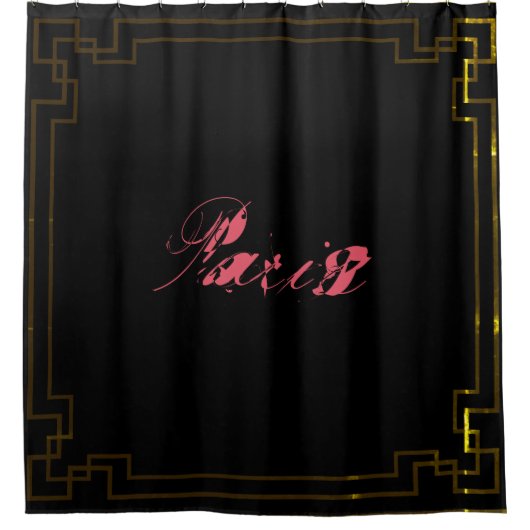 Paris Art Nouveau Art Deco Jugendstil Duschvorhang (Vorderseite)
