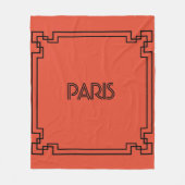 Paris Art Nouveau Art Deco Jugendstil Fleecedecke (Vorderseite)