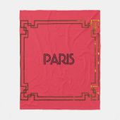Paris Art Nouveau Art Deco Jugendstil Fleecedecke (Vorderseite)