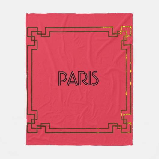 Paris Art Nouveau Art Deco Jugendstil Fleecedecke (Vorderseite)