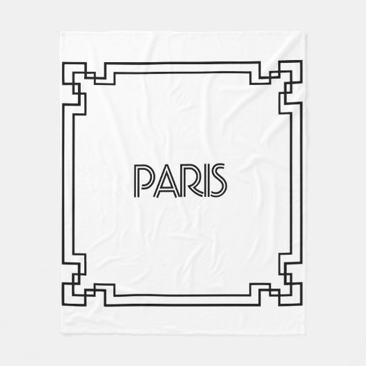 Paris Art Nouveau Art Deco Jugendstil Fleecedecke (Vorderseite)