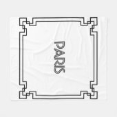 Paris Art Nouveau Art Deco Jugendstil Fleecedecke (Vorderseite (Horizontal))