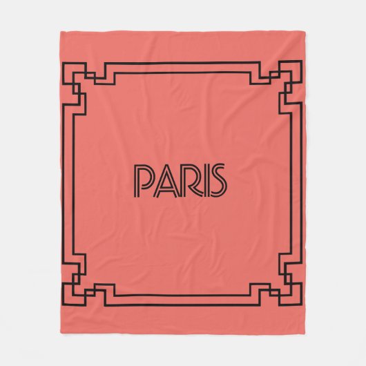 Paris Art Nouveau Art Deco Jugendstil Fleecedecke (Vorderseite)