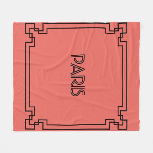 Paris Art Nouveau Art Deco Jugendstil Fleecedecke (Vorderseite (Horizontal))