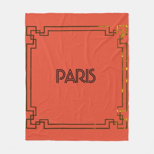 Paris Art Nouveau Art Deco Jugendstil Fleecedecke (Vorderseite)