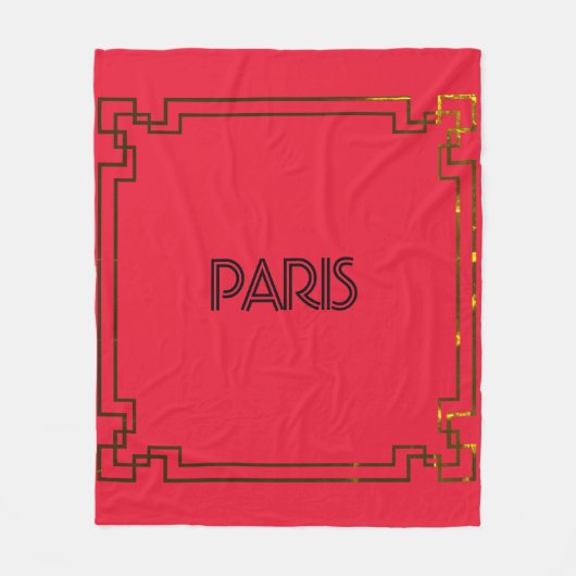Paris Art Nouveau Art Deco Jugendstil Fleecedecke (Vorderseite)