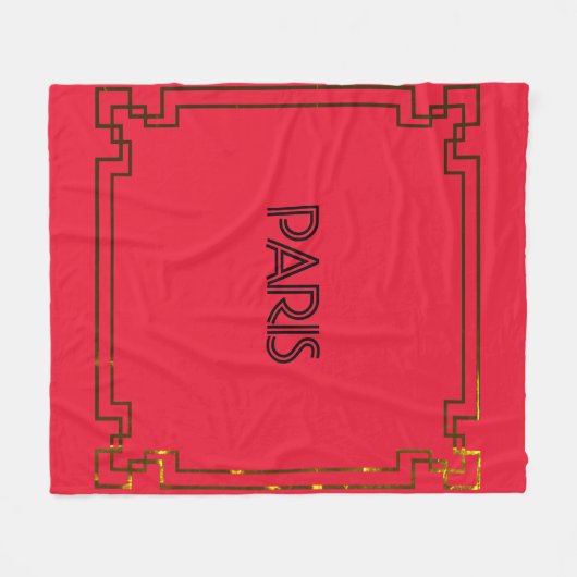 Paris Art Nouveau Art Deco Jugendstil Fleecedecke (Vorderseite (Horizontal))
