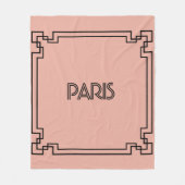 Paris Art Nouveau Art Deco Jugendstil Fleecedecke (Vorderseite)
