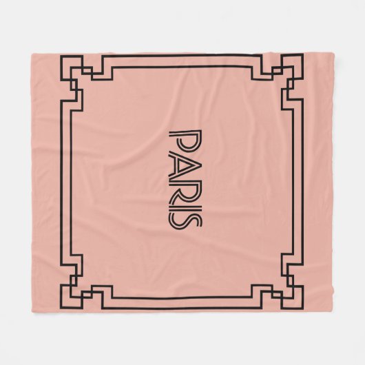 Paris Art Nouveau Art Deco Jugendstil Fleecedecke (Vorderseite (Horizontal))
