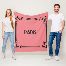 Paris Art Nouveau Art Deco Jugendstil Fleecedecke