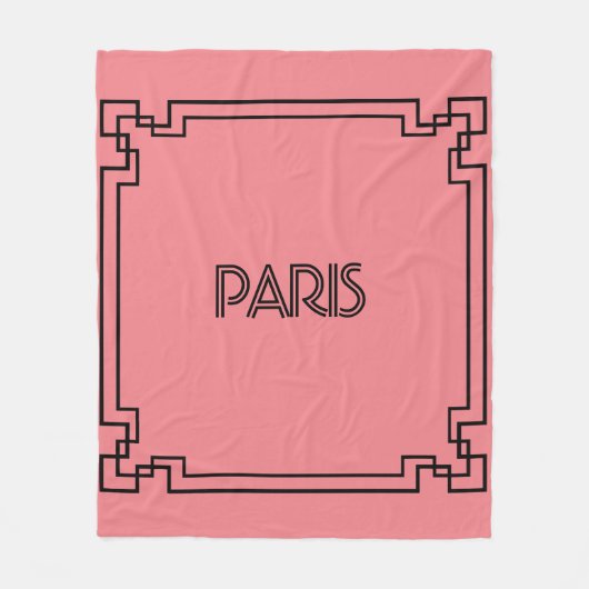 Paris Art Nouveau Art Deco Jugendstil Fleecedecke (Vorderseite)