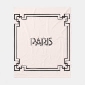 Paris Art Nouveau Art Deco Jugendstil Fleecedecke (Vorderseite)