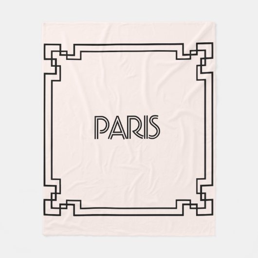 Paris Art Nouveau Art Deco Jugendstil Fleecedecke (Vorderseite)