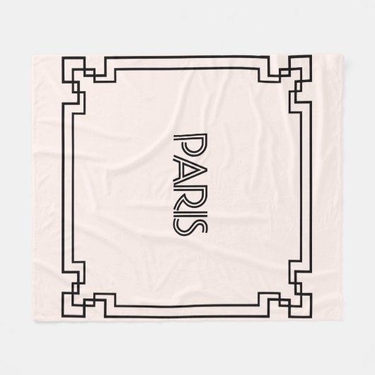 Paris Art Nouveau Art Deco Jugendstil Fleecedecke (Vorderseite (Horizontal))