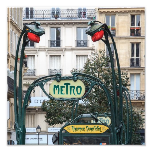 Paris Art Nouveau Metro - Paris Fotodruck (Vorne)