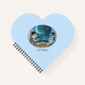 Paris at Night Heart Shaped Notebook - Happy Notizblock (Vorderseite)