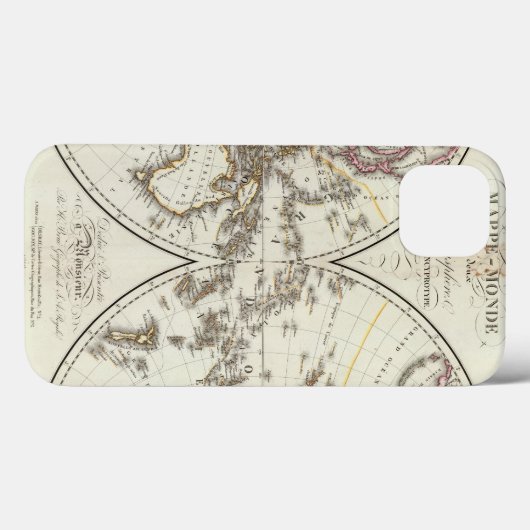Paris-Atlas-Karte Case-Mate iPhone Hülle (Rückseite (Horizontal))